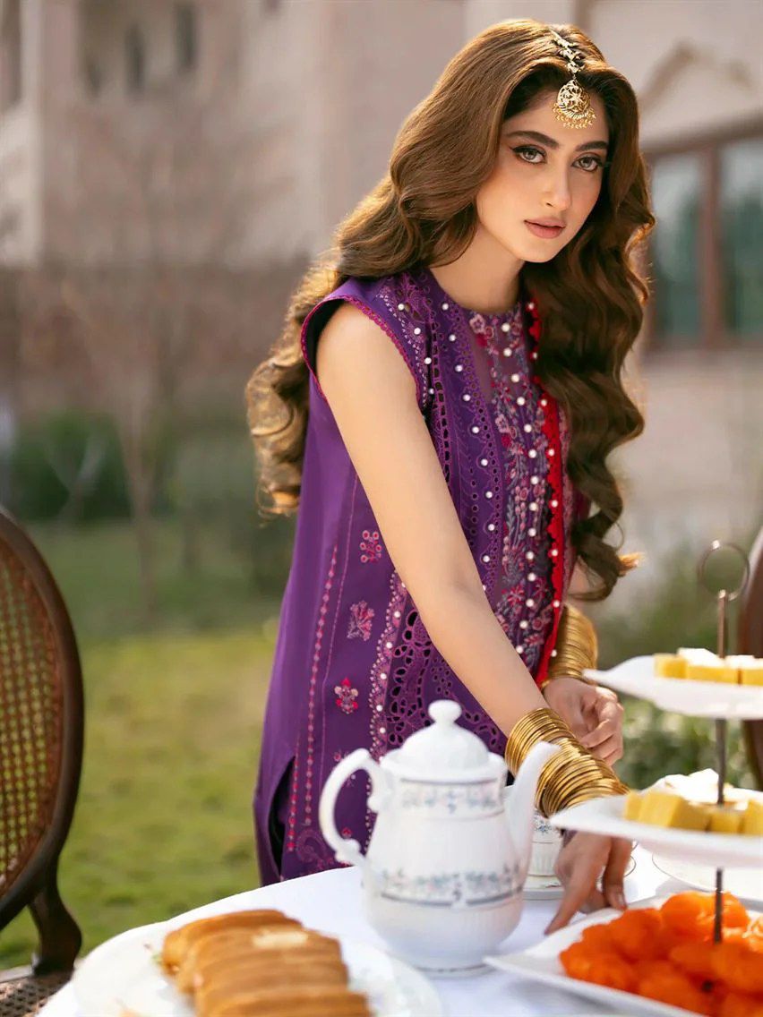 BIN ILYAS Lawn Unstitched 03 piece Suit