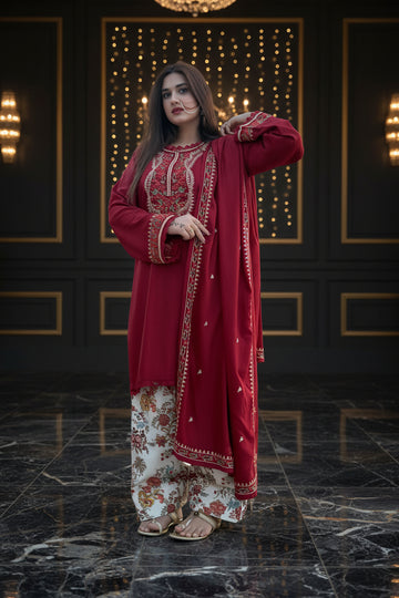 HEAVY EMBROIDERED 3PU SUIT