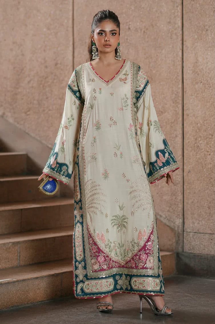 Kaftan silk 2pc suit