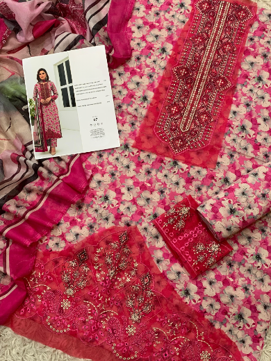 noor Rosé Aura lawn 3pc
